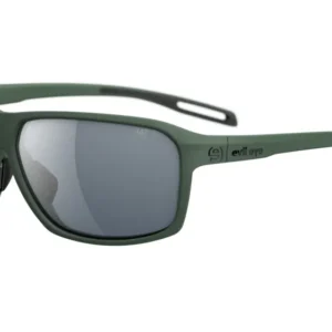 Gafas de sol Evil Eye E011 Verde Oliva Mate con lente espejo gris